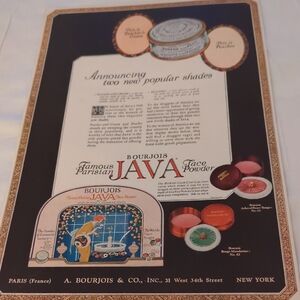 Java Face Powder Vtg Advertising Ad
